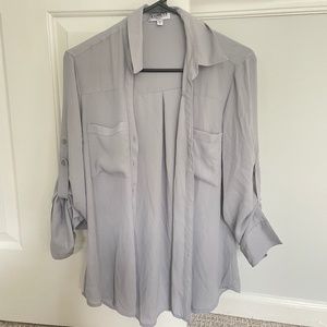 Express, Portofino Blouse, Light Grey, Size M